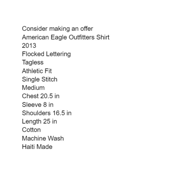 American Eagle Outfitters Top M Single Stitch Flocked Lettering Thrashed Grunge - Picture 2 of 11